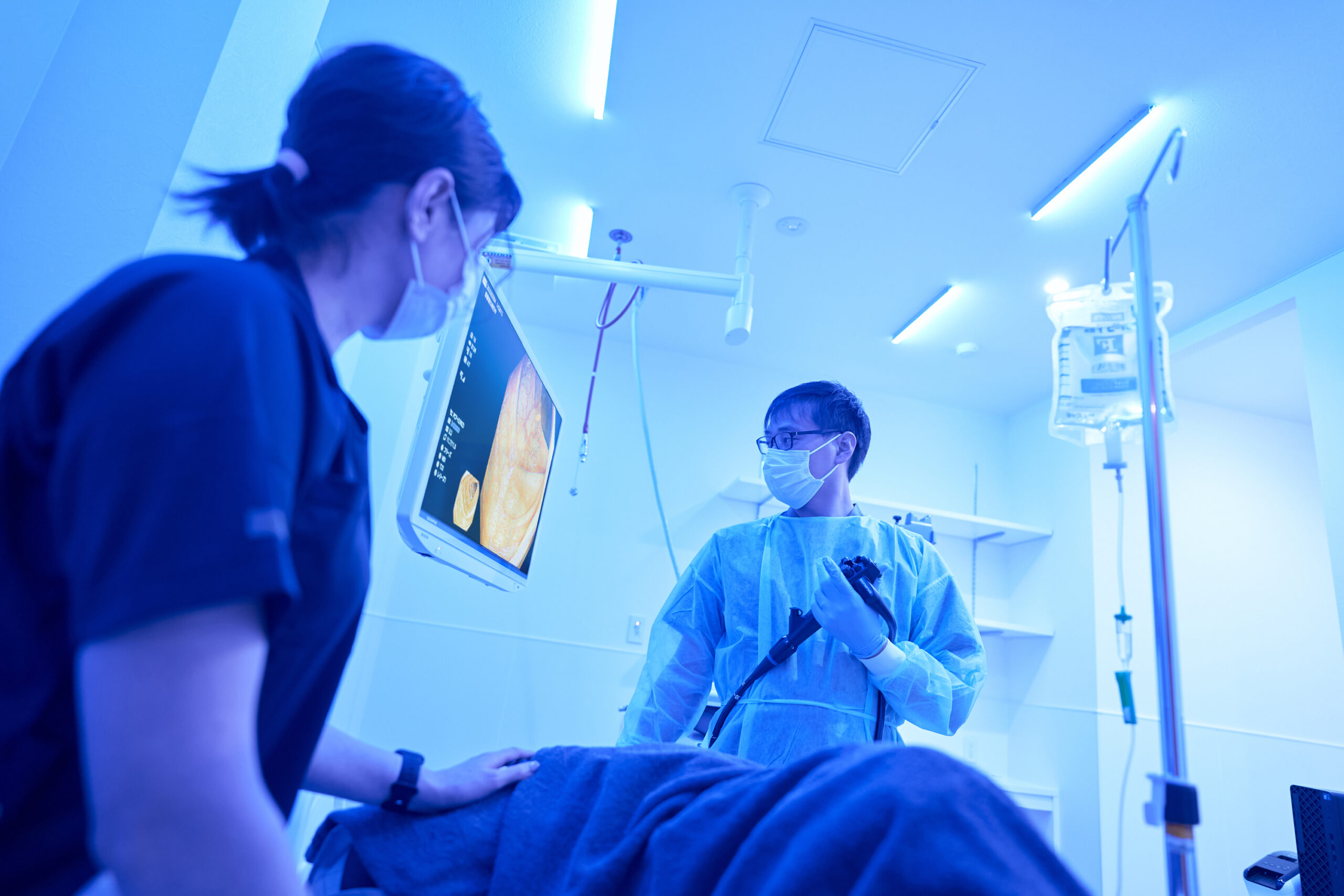 院長の検査風景